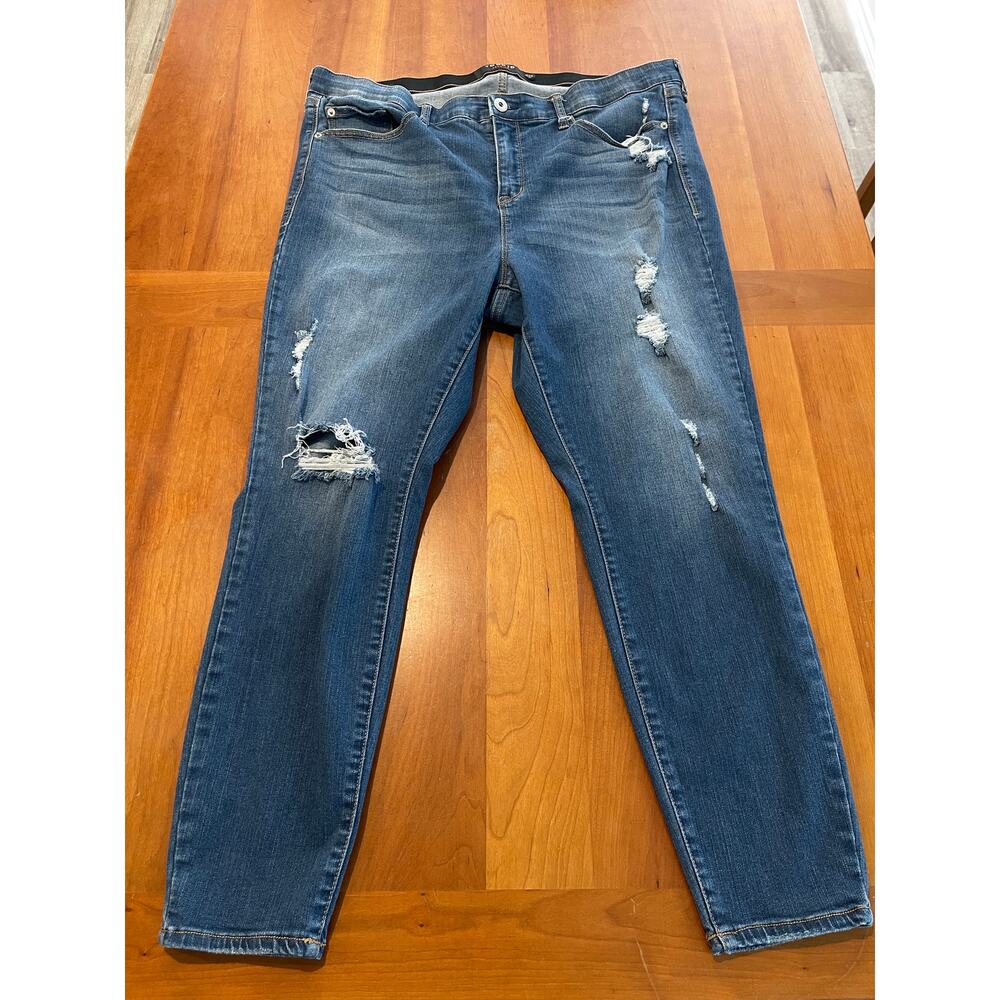 Torrid Sky High Skinny Jeans Womens 20R Distressed High Rise Stretch Denim
